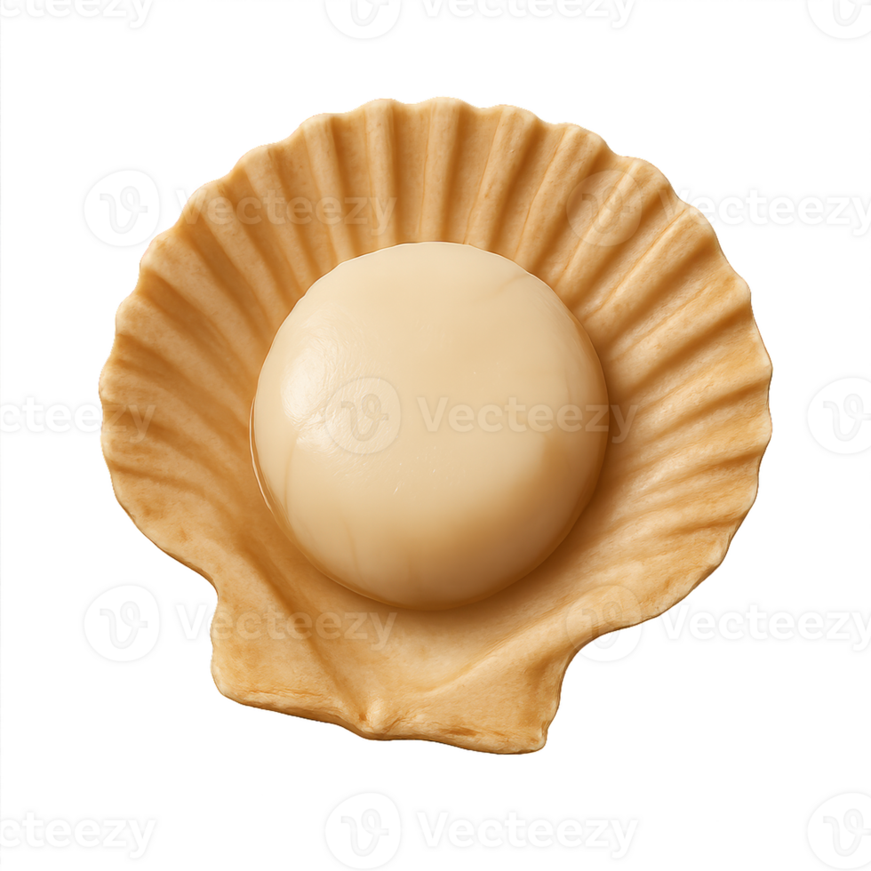 Simple 3D Scallop Model in a Shell for Culinary Visualization png