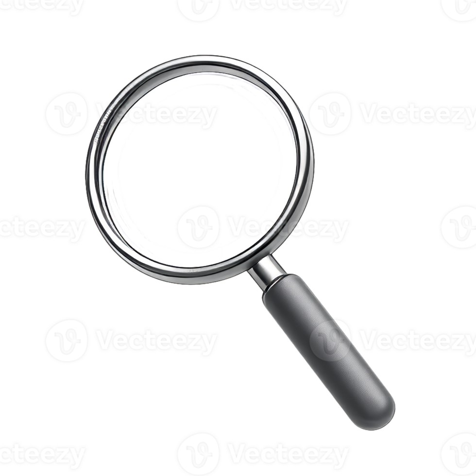 3D Magnifying Glass Icon for Simple Design and Elegant Composition png