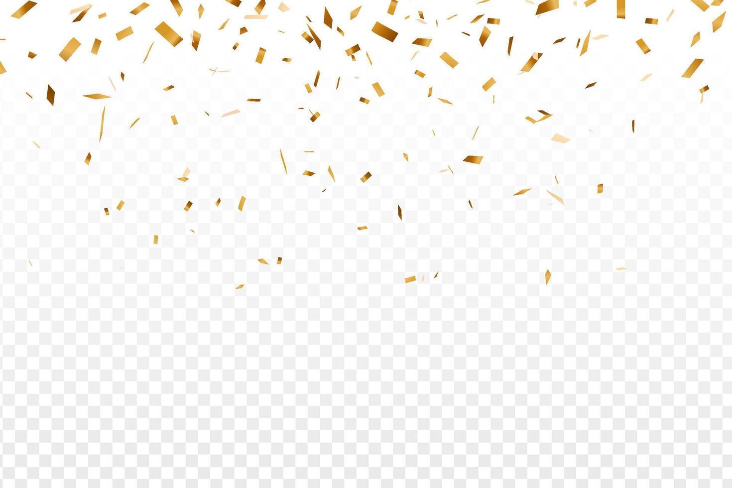 golden shiny confetti scattered on celebration party background vector