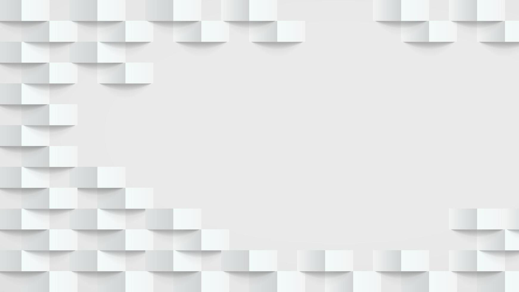Geometric grey and white paper art background vector
