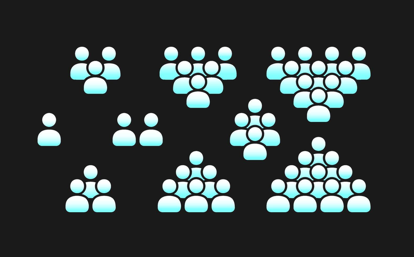 Account People Team icon set. vector