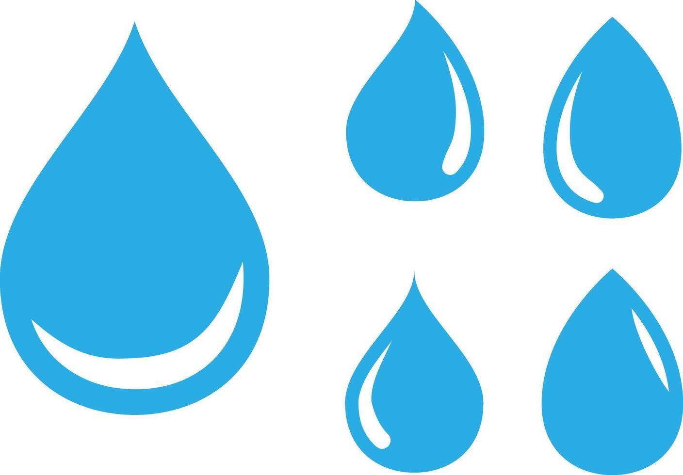 Drop water set icon. vector