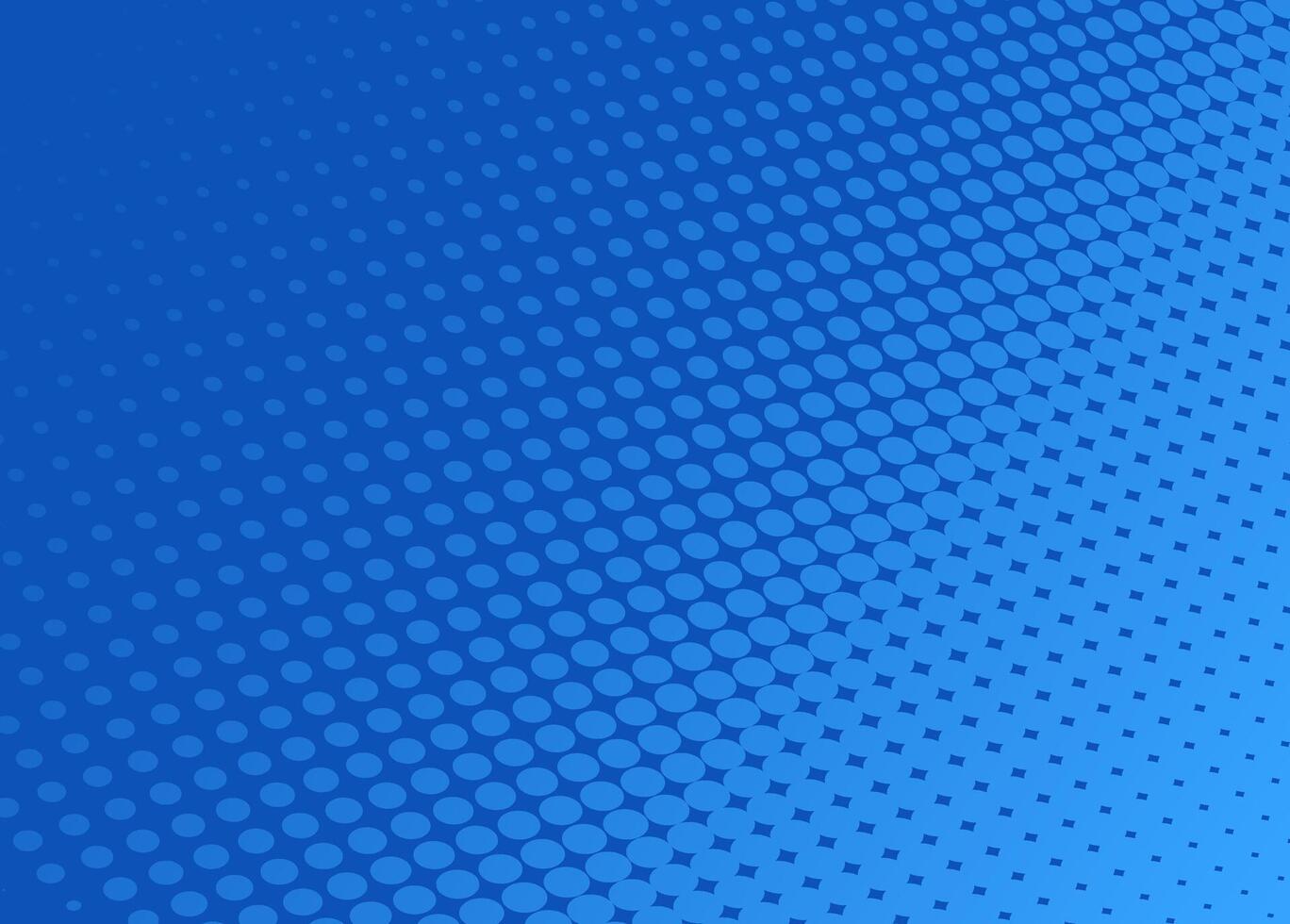 Dotted Halftone Background Abstract Pattern With Circles Blue Monochrome Design vector