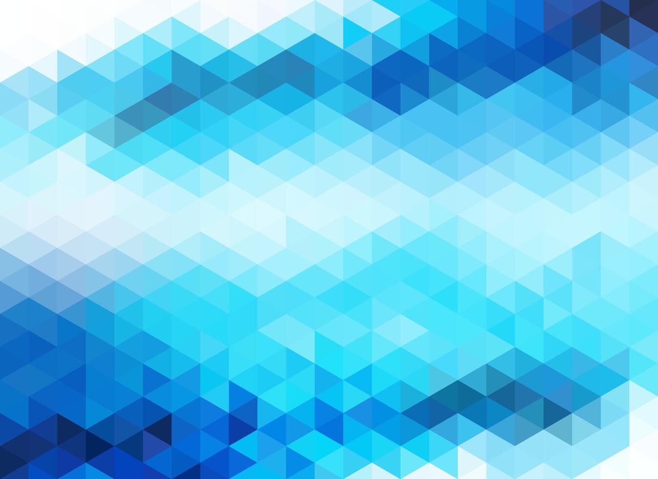 Blue Triangle Grid Mosaic Background, Creative Design Templates. vector