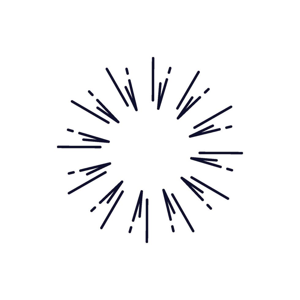 Abstract Sunburst Rays Burst Starburst Design Element Graphic vector