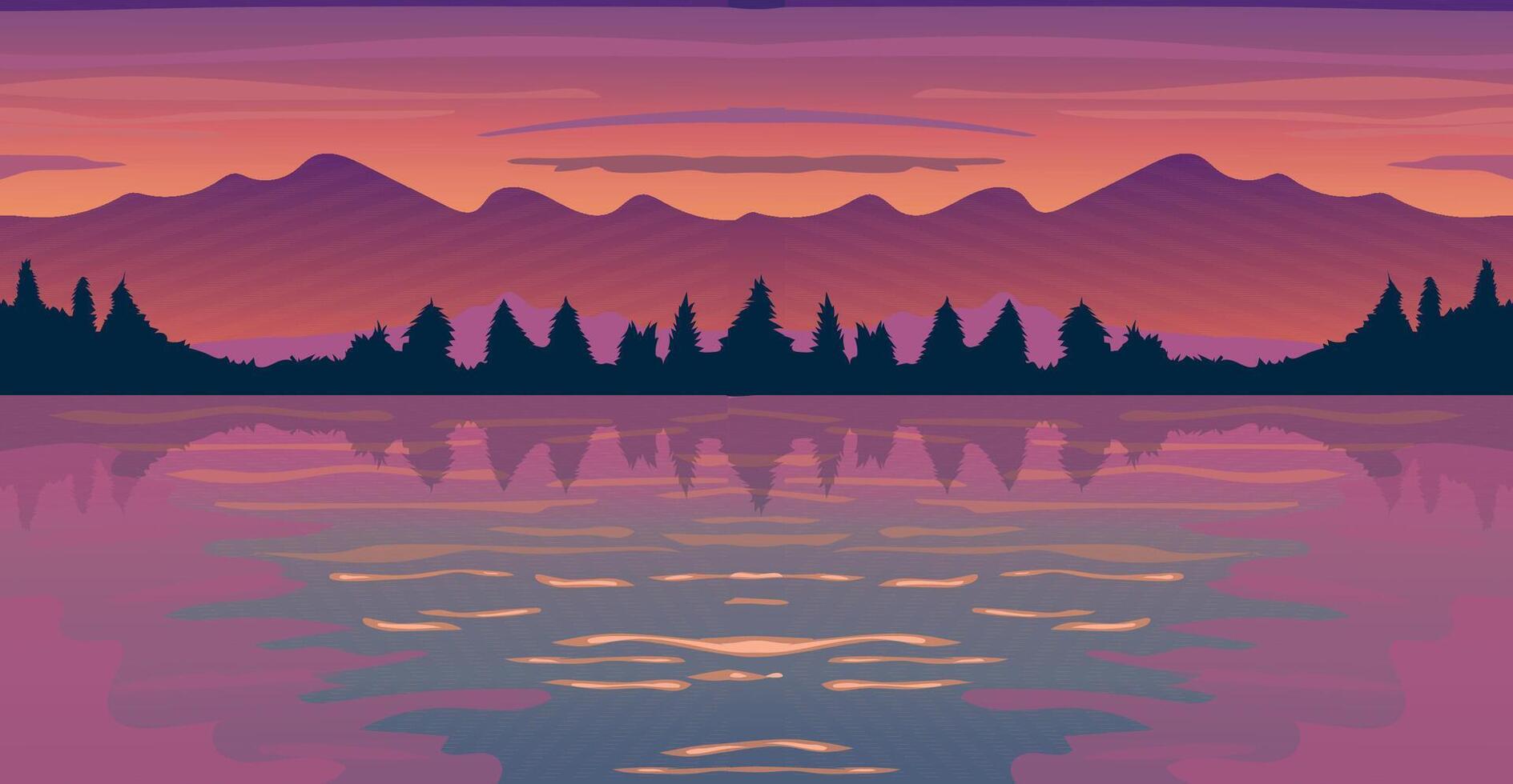 Gradient Mountain Background vector