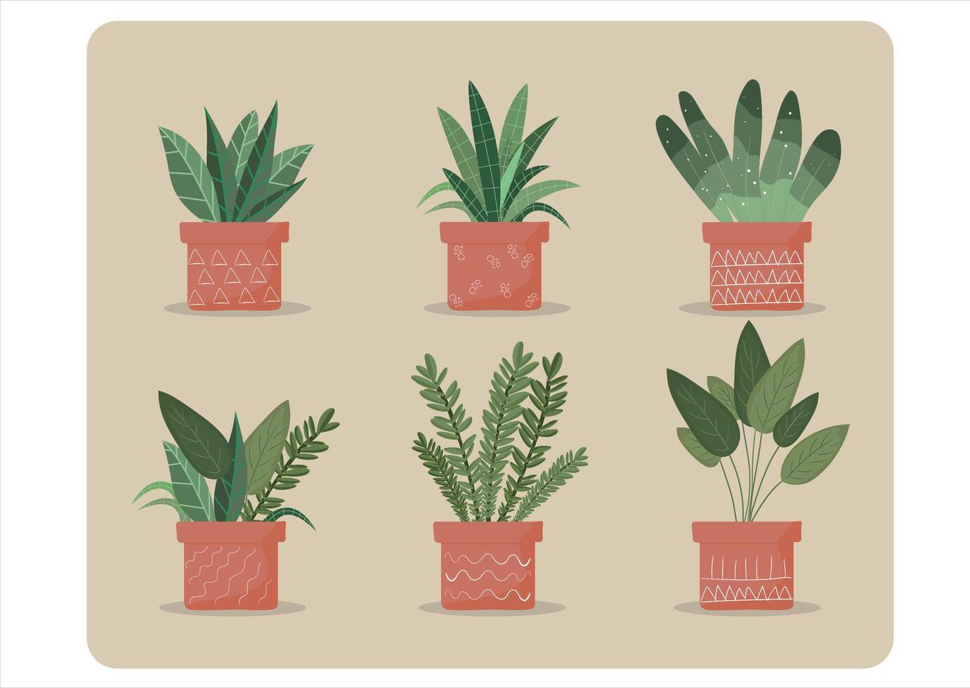 Set of Plants vector