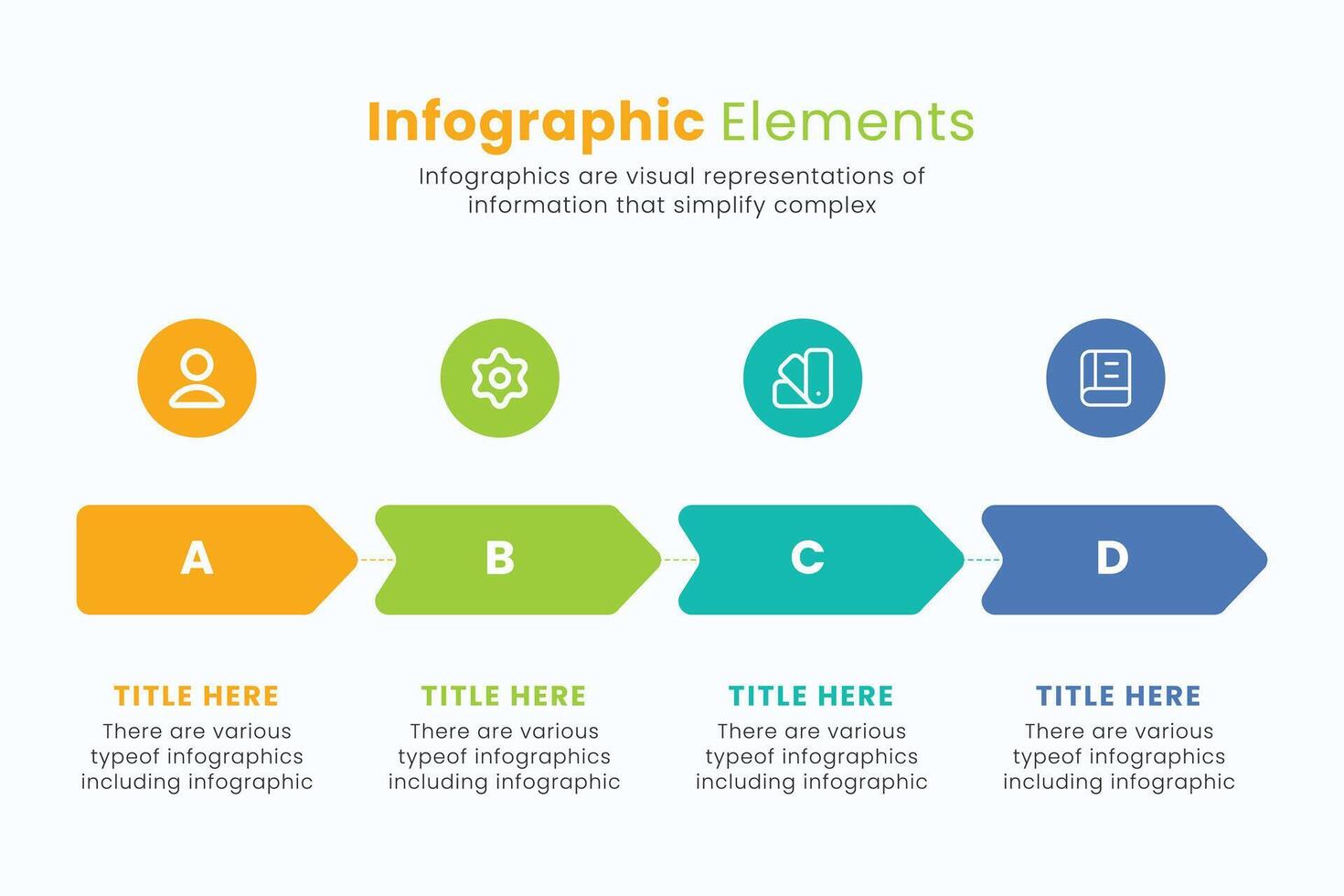 Business growth arrow infographic template, Infographic 4 Steps to success, Planning, Marketing, Strategy, and Business Presentation. vector