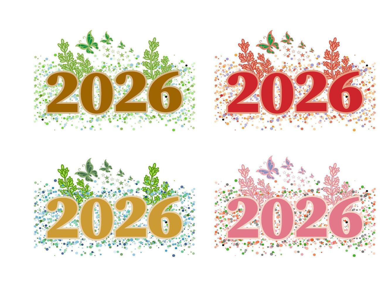 Happy new year 2026 calligraphic design. Happy new year 2026 bundle set design for new year, event, new year card, number, shiny, tradition, night, year, abstract, happy, modern, vector