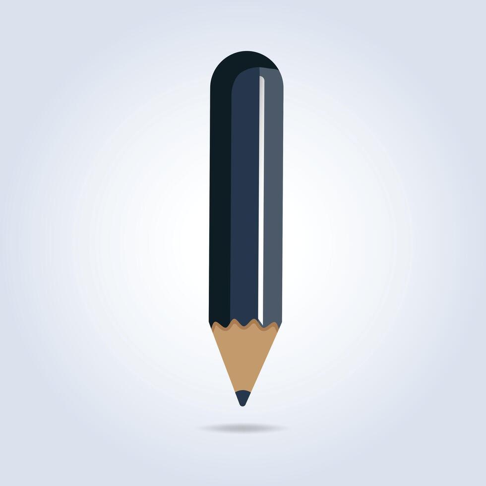 Lead pencils in grey color with a sharp tip vector