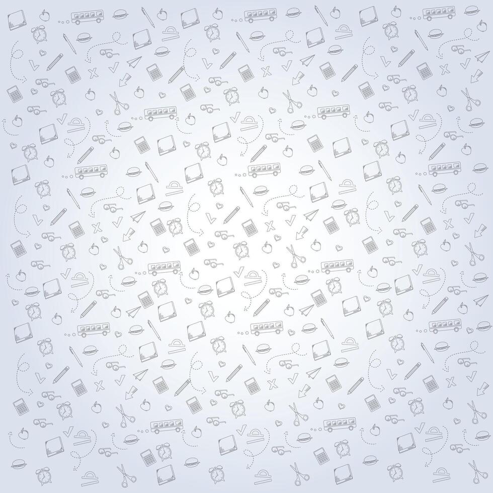 School accessories background vector