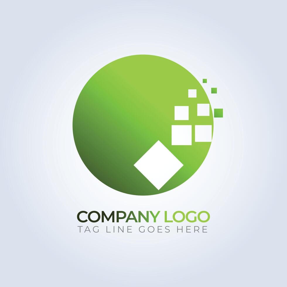 Brand Logo Template, in green colors vector