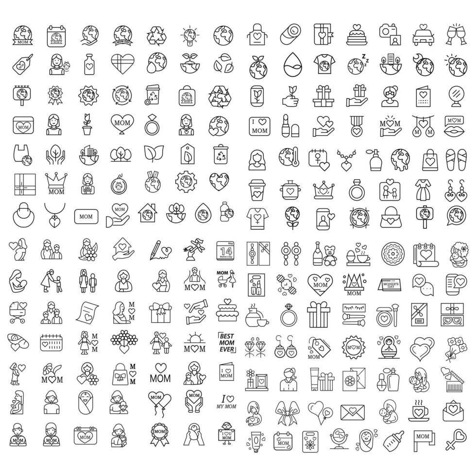 many icon design of mother's day vector