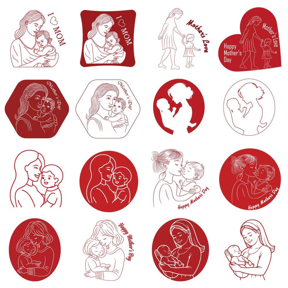 mom day new logo vector