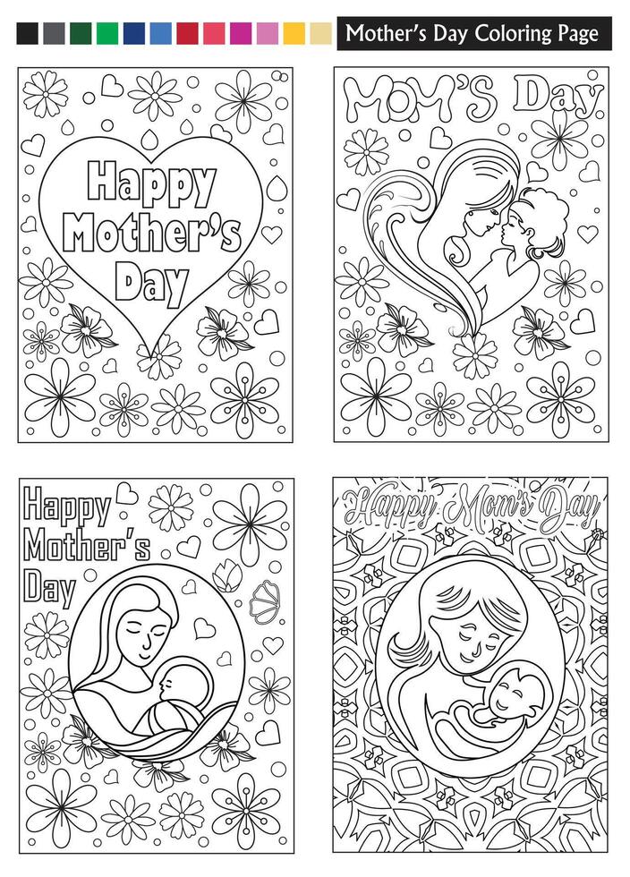 happy mother's day art vector