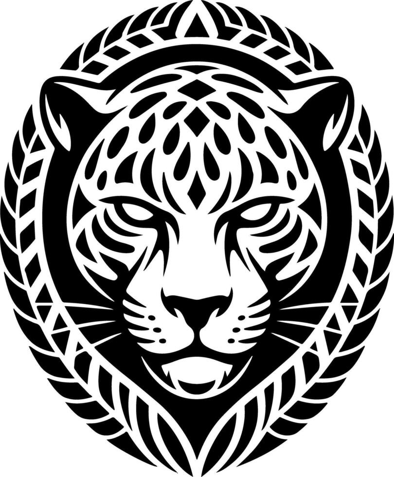 Leopard tattoo design vector