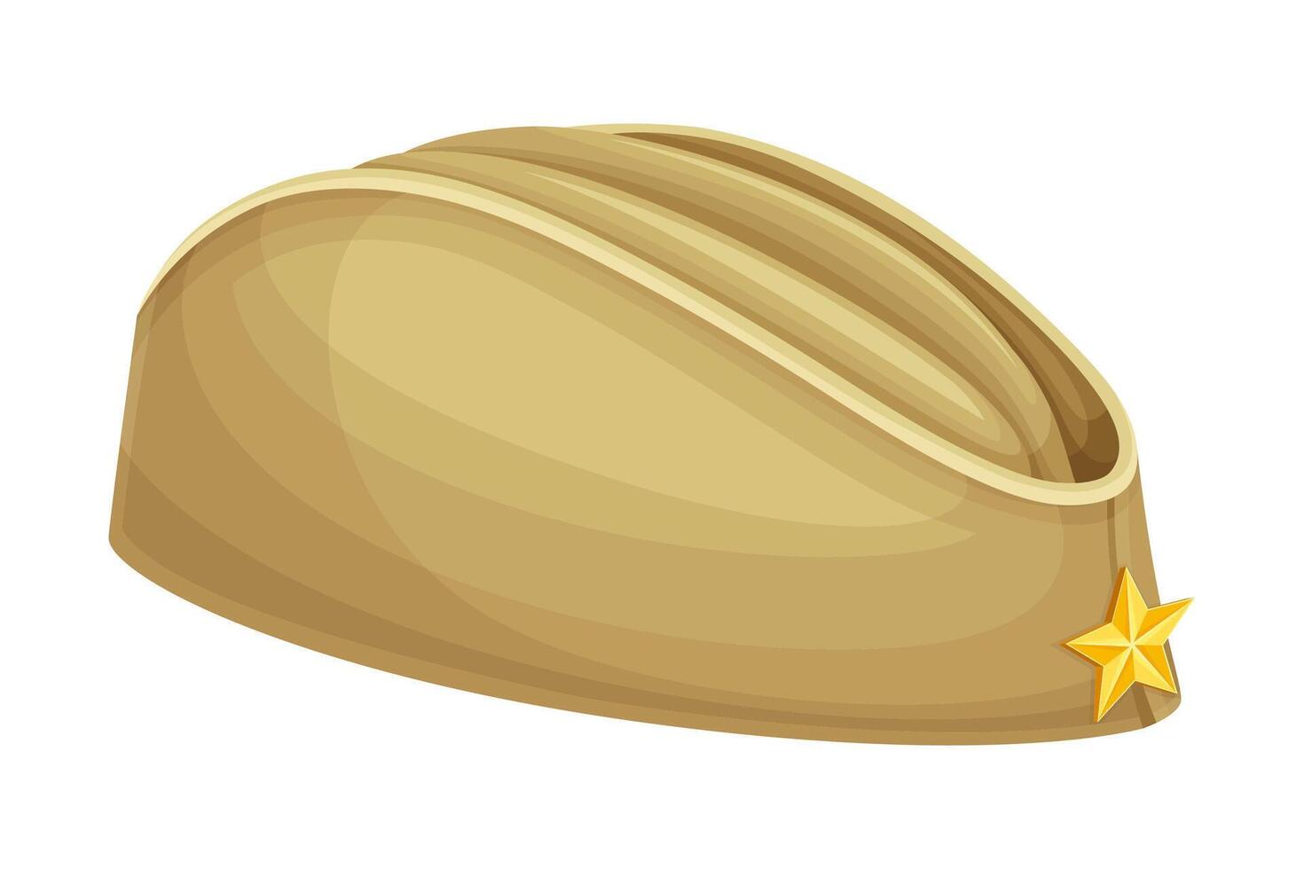 Retro military garrison cap illustration on white background vector