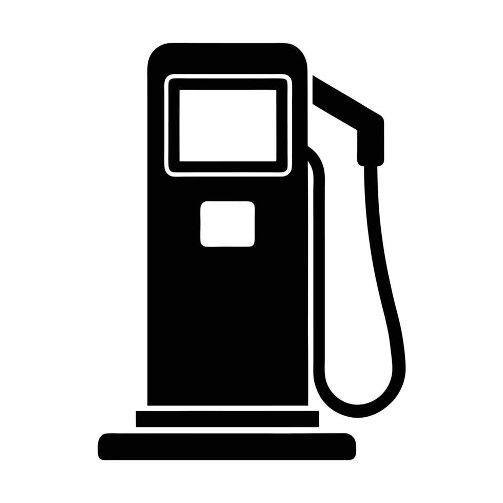 fuel pump icon silhouette vector