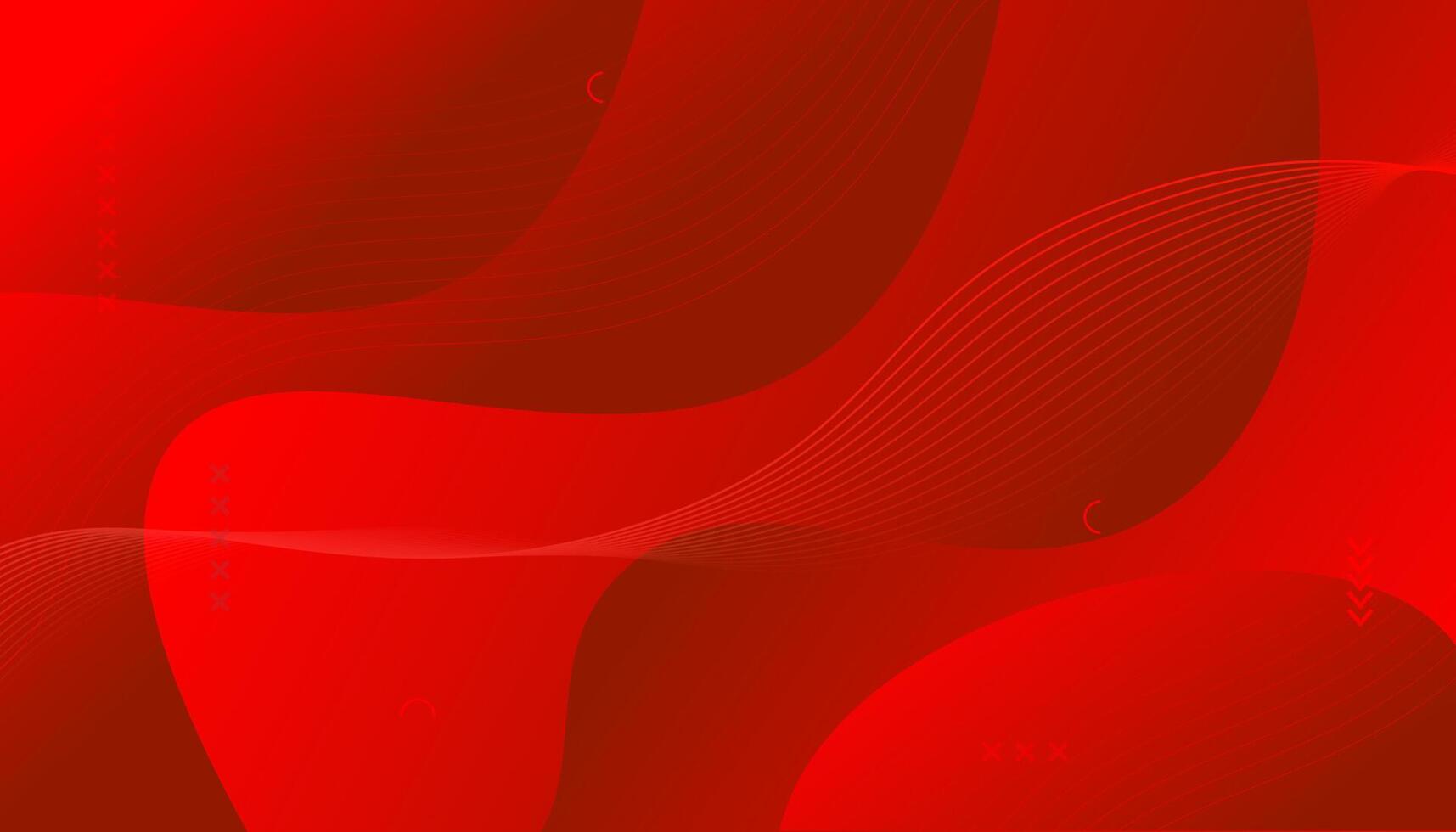 Red Gradient abstract waves background vector
