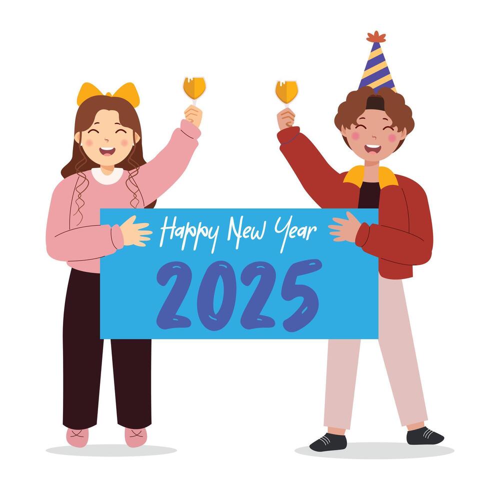 Happy new year 2020 illustration vector