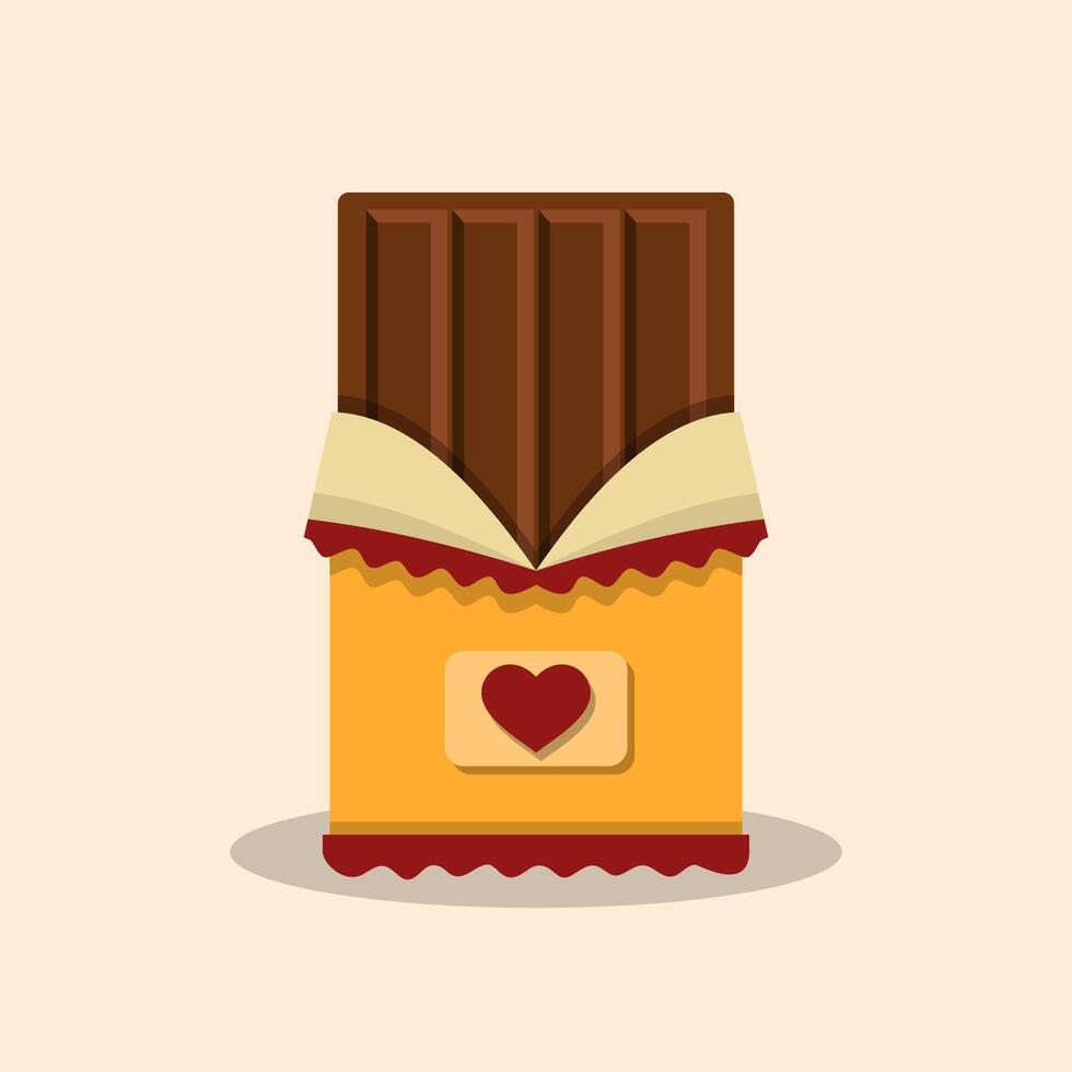 Dark Chocolate with Flat design style vector