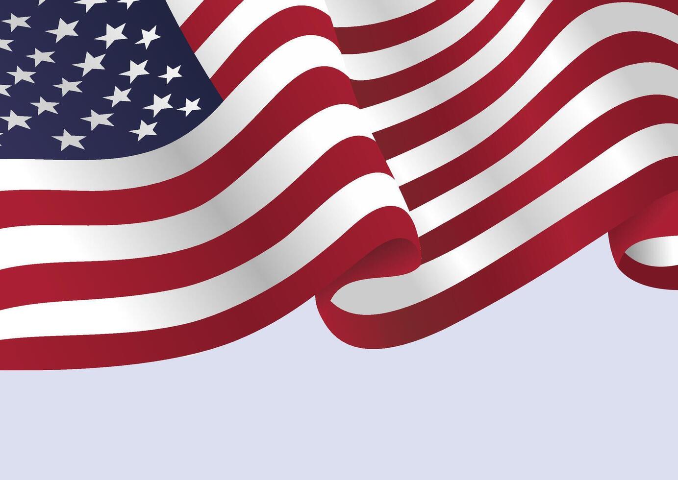 an american flag waving in the wind vector