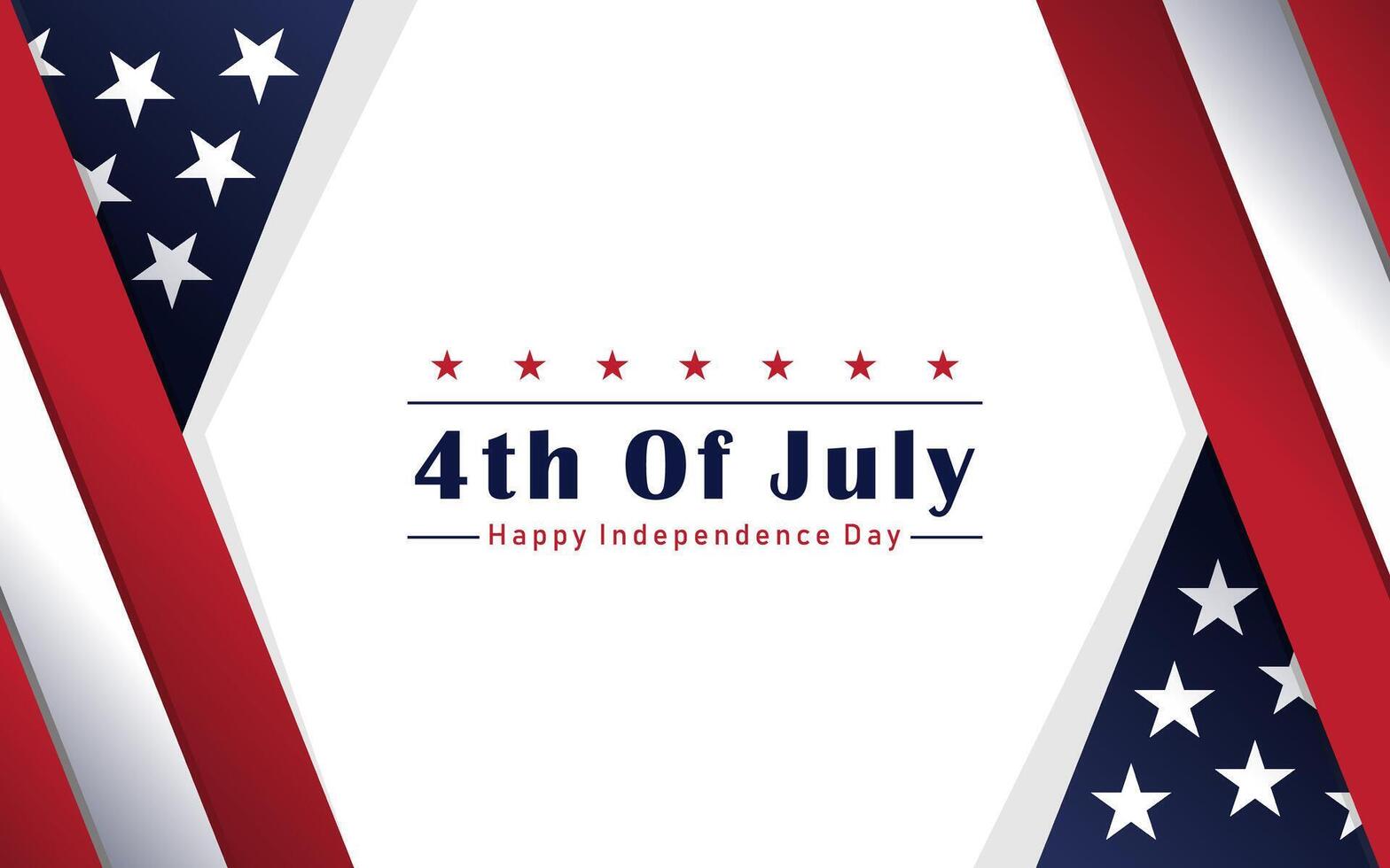 4th of july background with stars and stripes vector