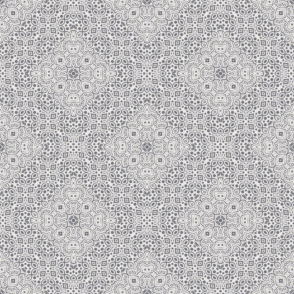 retro Style Abstract Floral Shape Seamless Repeat Pattern vector