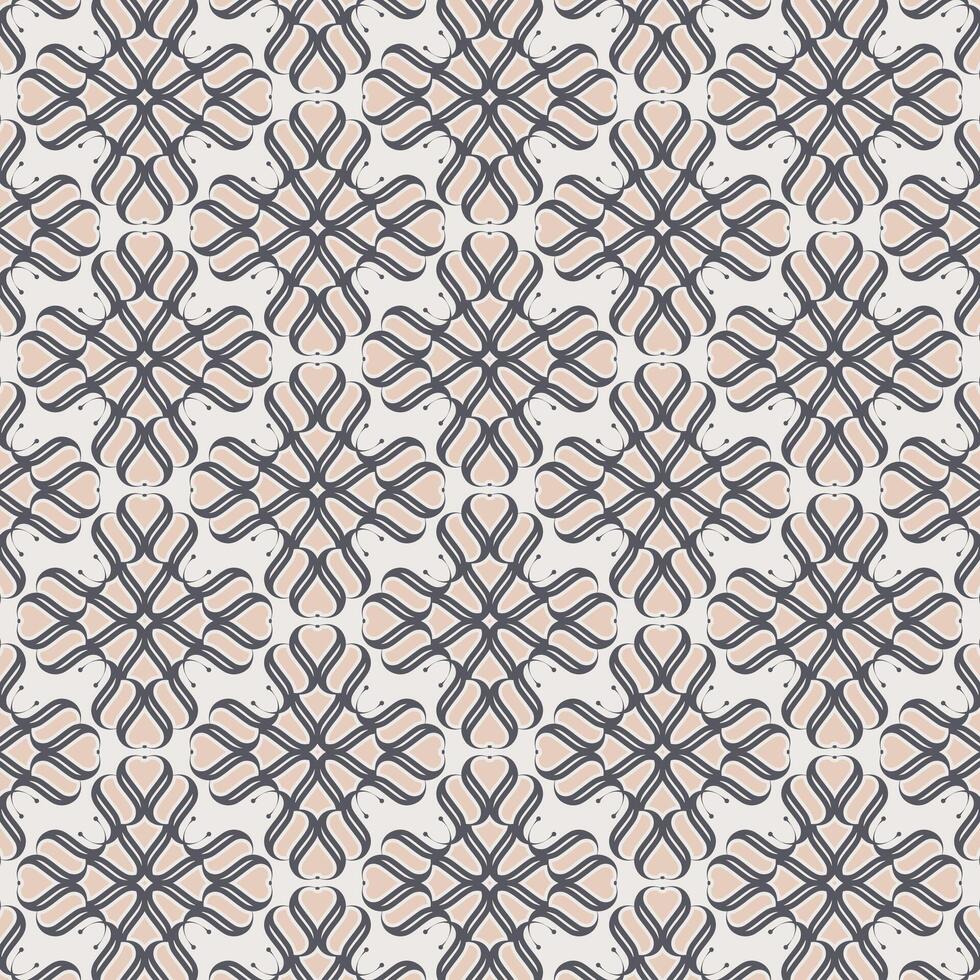 Vintage Style Abstract Floral Shape Repeat Pattern template vector