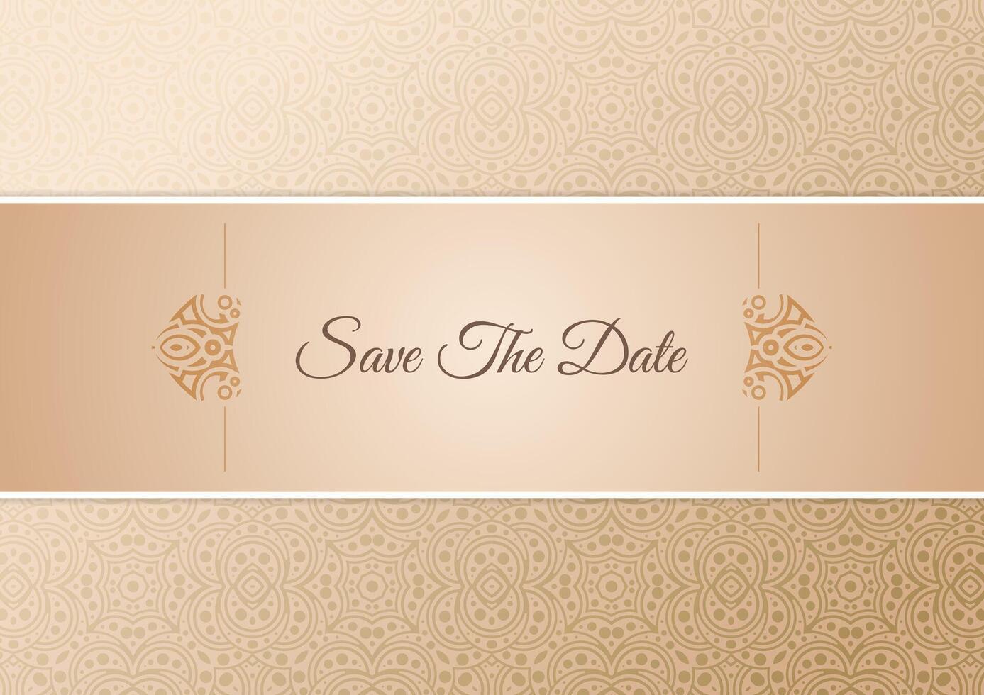 Elegant Floral Patterned Background Design with Save the Date Text Box vector
