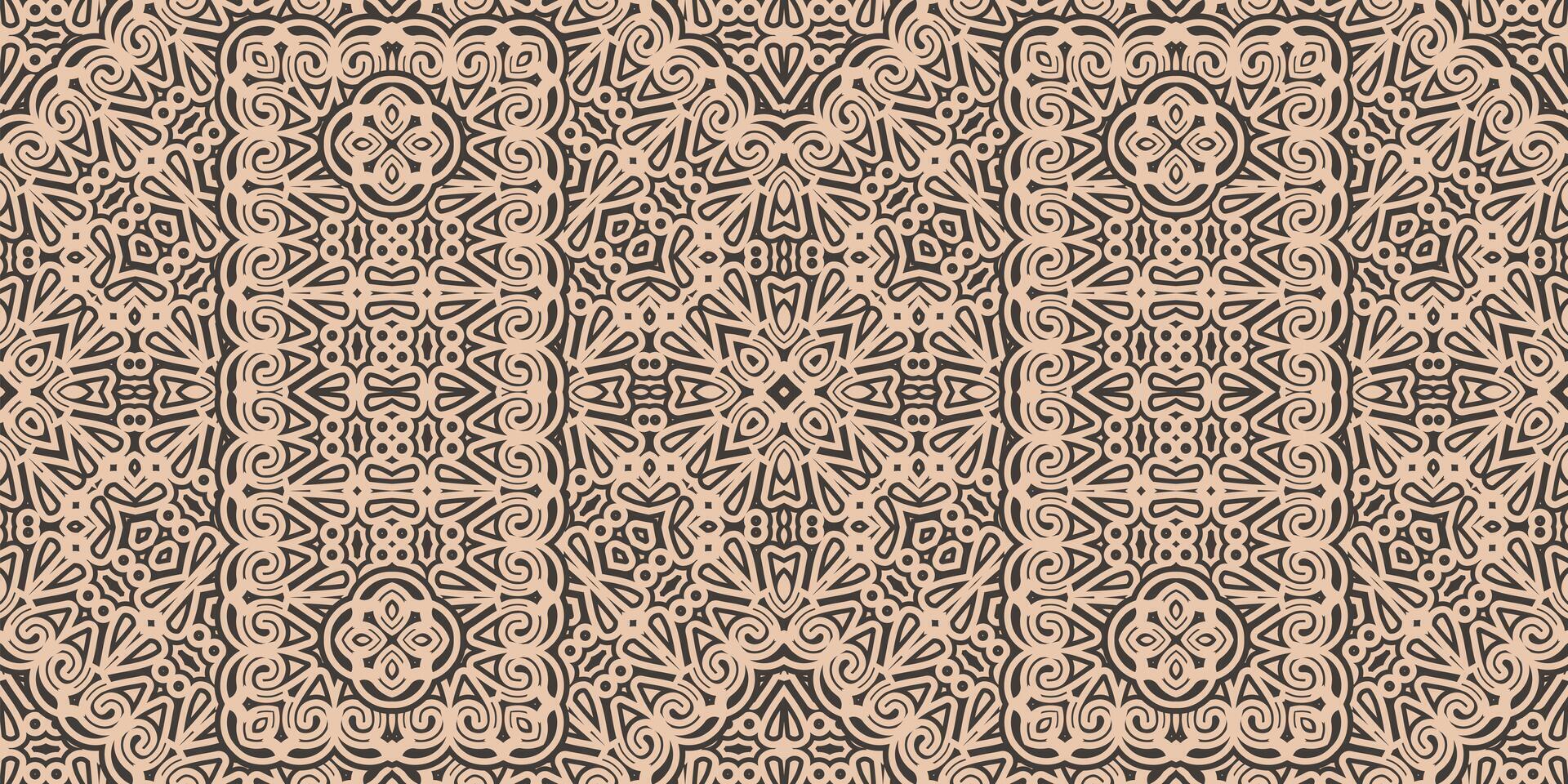Ornate Decorative Tileable Vintage Inspired Pattern Background vector