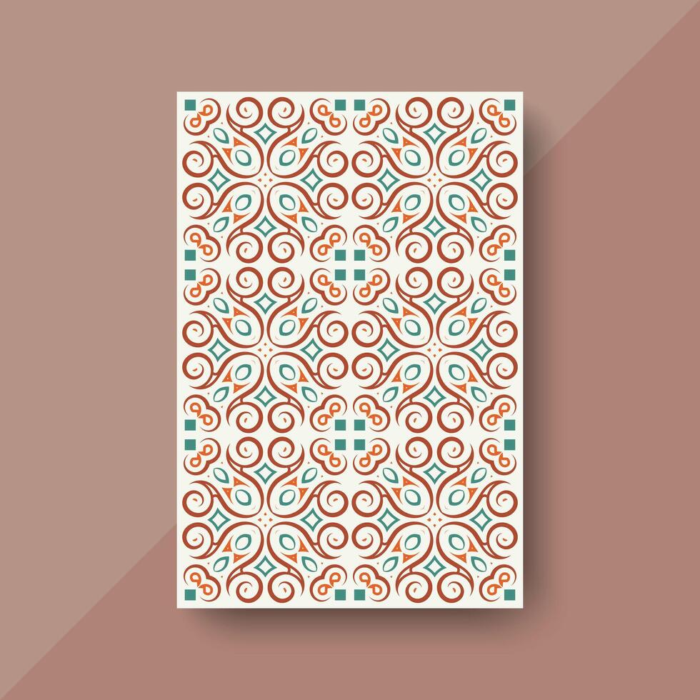 Modern Decorative Swirl Pattern Design with Geometric Shape for Book Cover vector