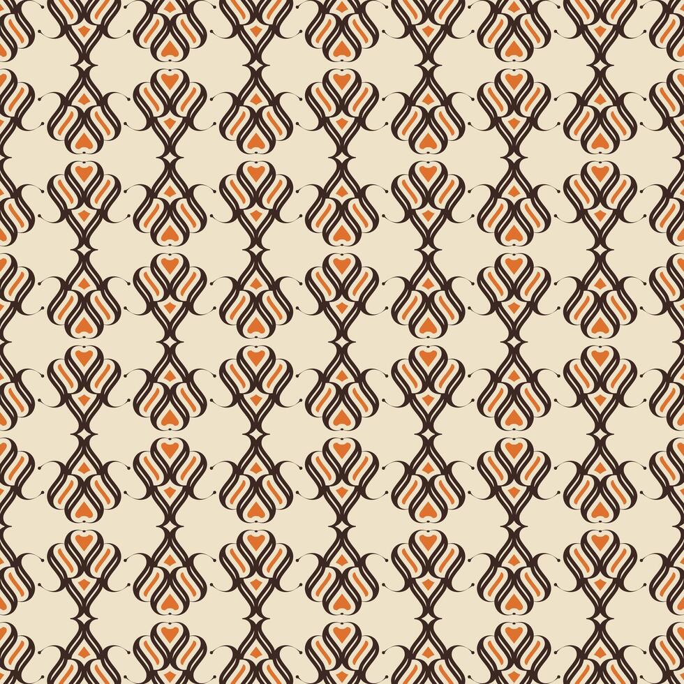 Hand Drawn Swirl Damask Style Vintage Pattern Decorative Background template vector