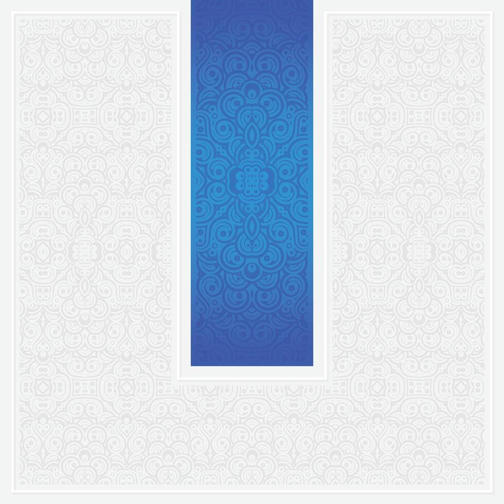 Blue and White Pattern Ornamental Abstract Background Design vector