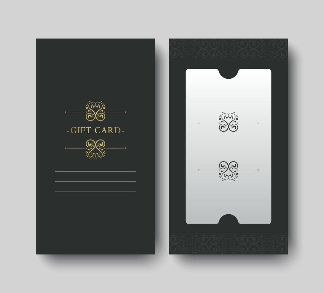 Ornamented Gift Card Design Layout vector