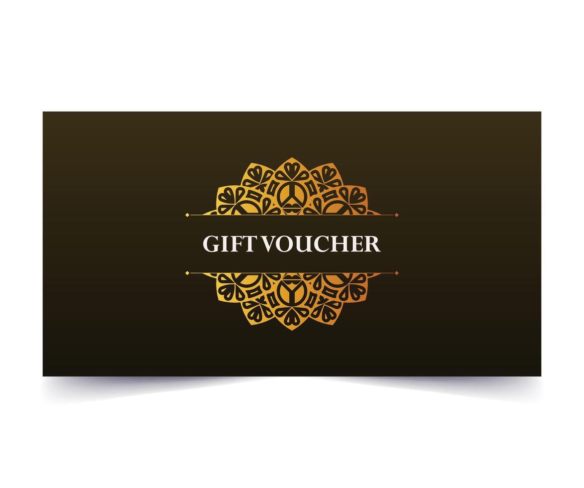 elegant gold gift voucher. vector
