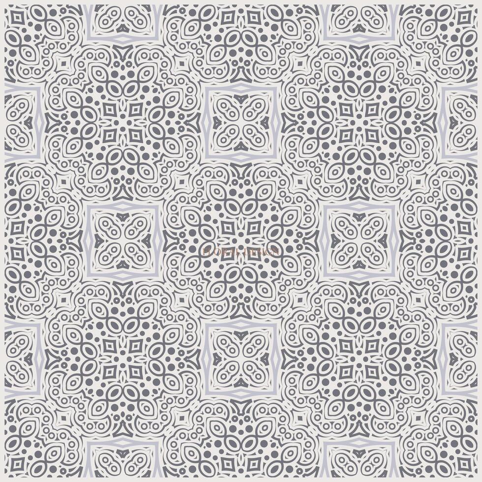 shape Style Abstract Floral Shape Seamless Repeat Pattern vector