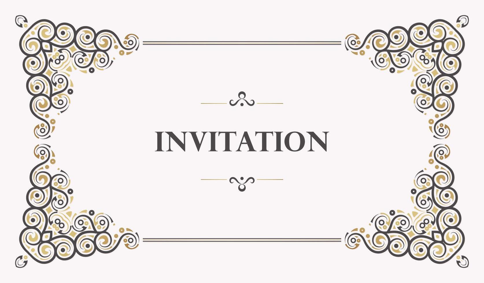 luxury invitation background style ornamental pattern template vector
