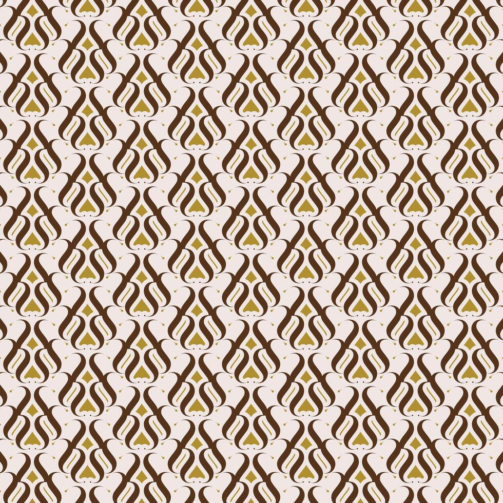 Elegant Vintage Style Abstract Floral Shape Repeat Pattern textile vector