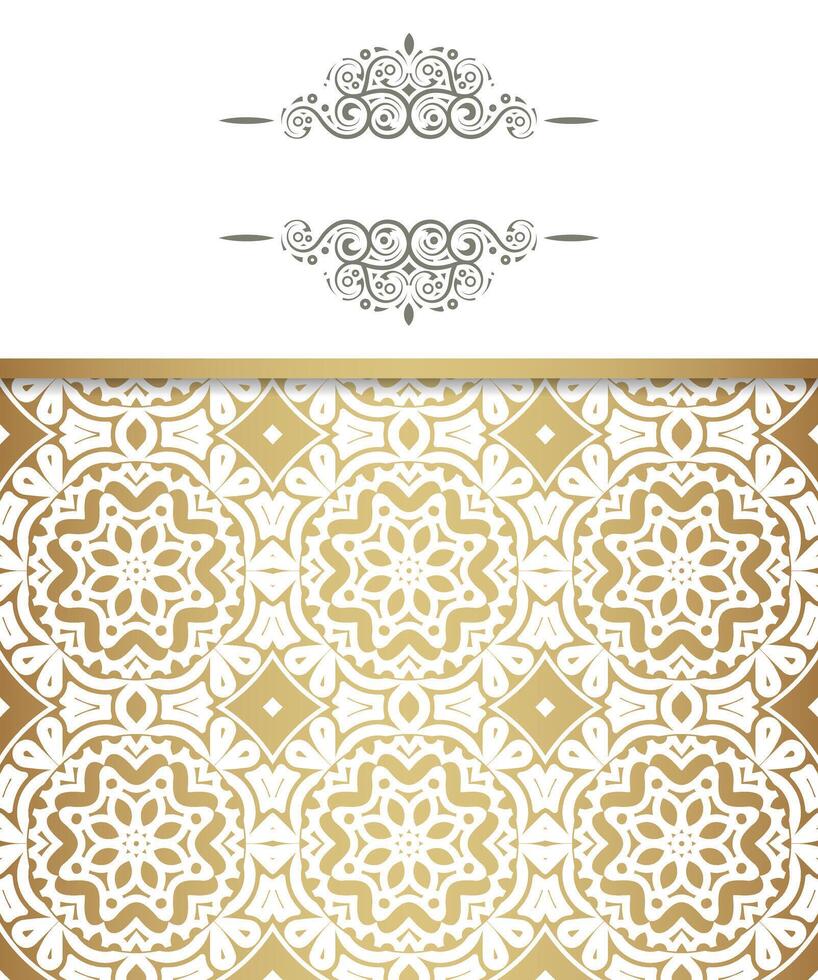 Golden Frame with Luxury Mandala for Premium Product Label vector