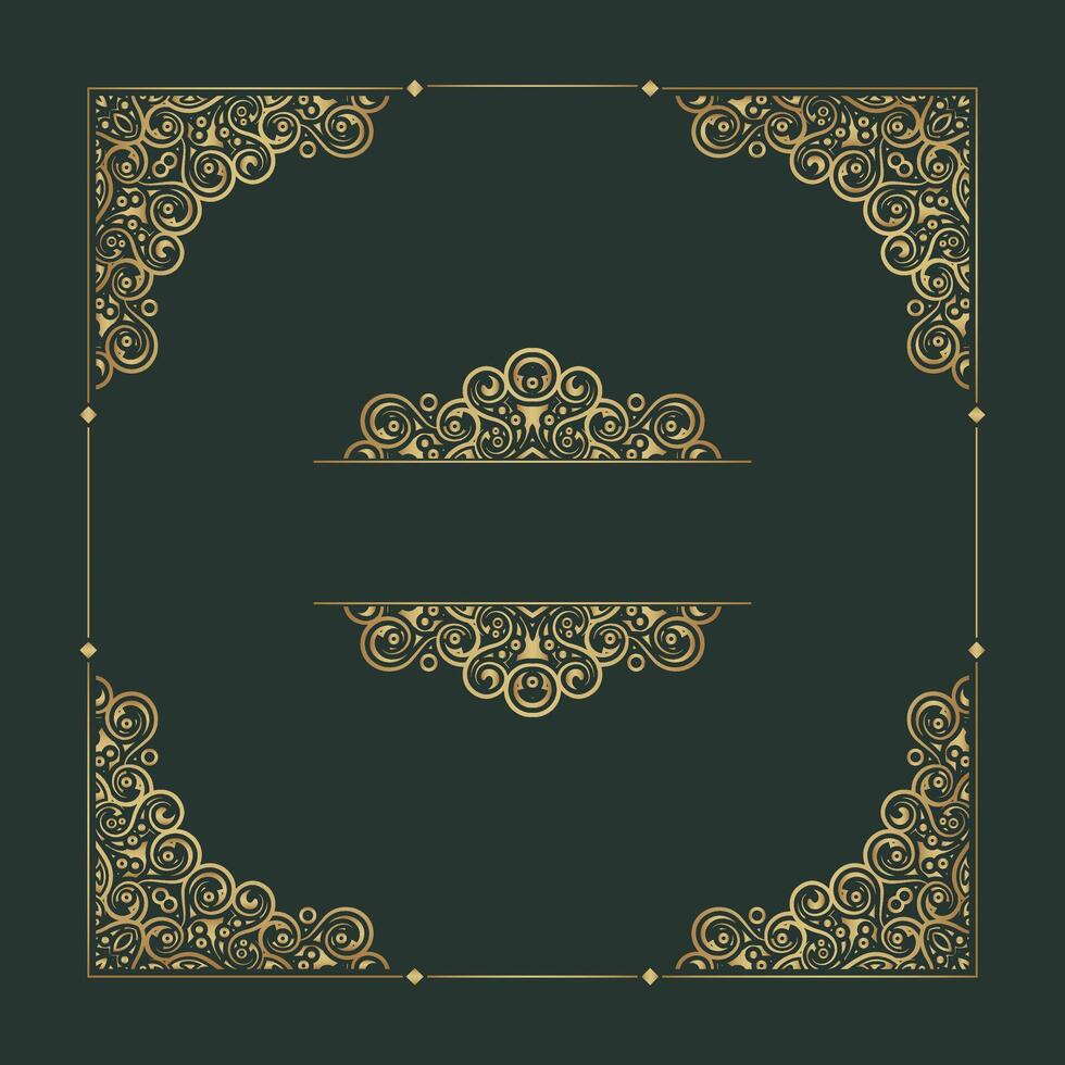 Elegant Golden decoration Ornament Frame Design vector