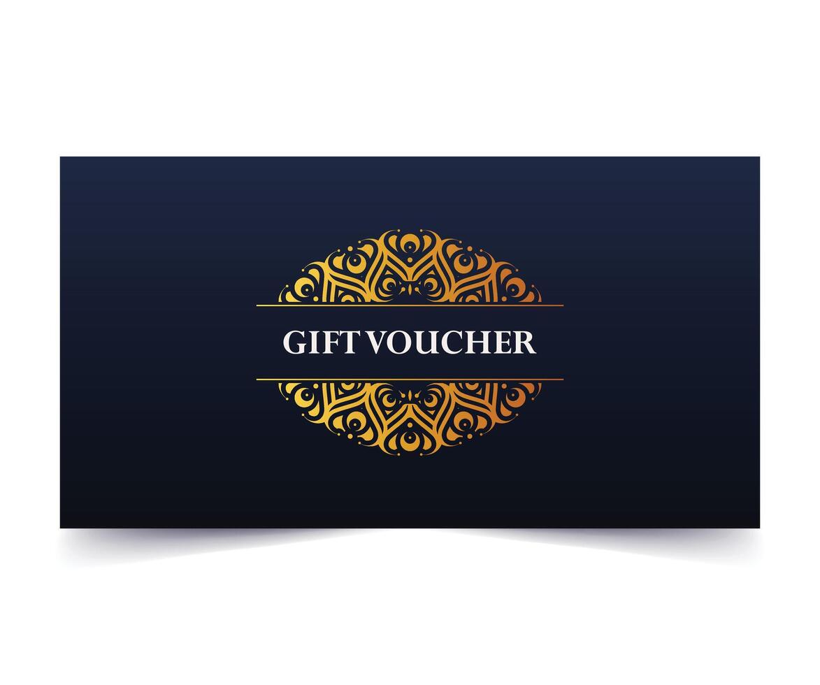Luxury gift voucher template vector