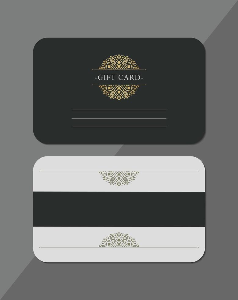 Ornamented Gift Card Design Layout with Text Space. vector