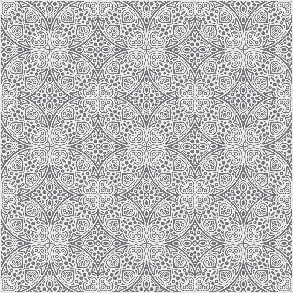 Elegant Vintage Style Abstract Floral Shape Seamless Repeat Pattern vector