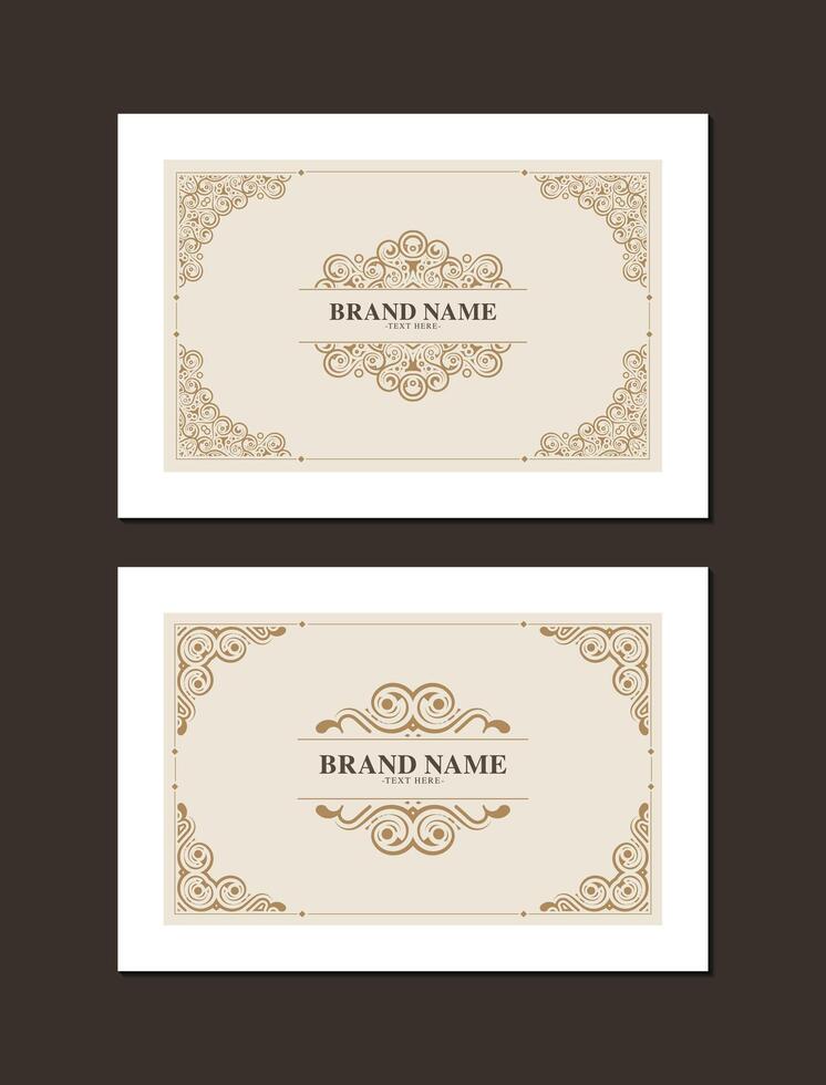 ornament greeting card template vector