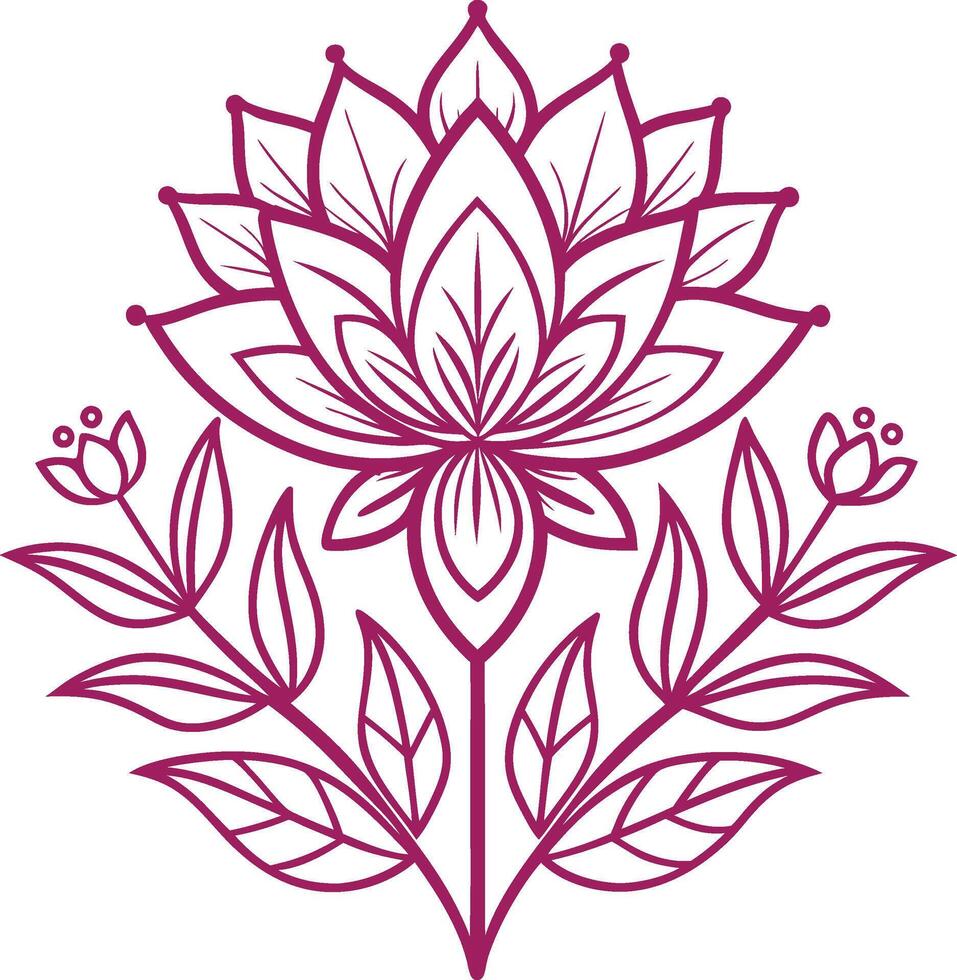 Abstract Flower Lineart Minimal Botanical Illustration new 2025 trendy unique vector