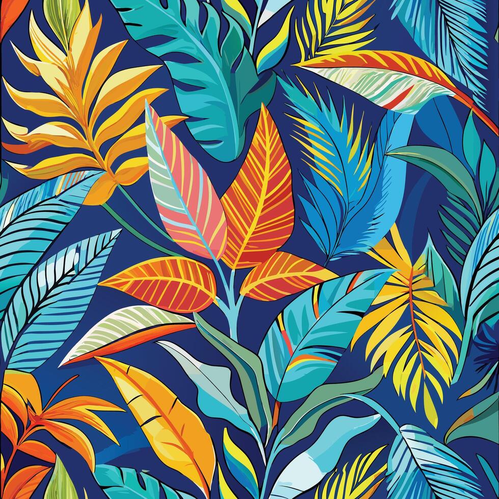 seamless pattern with leaves new trendy unique design 2025 vector