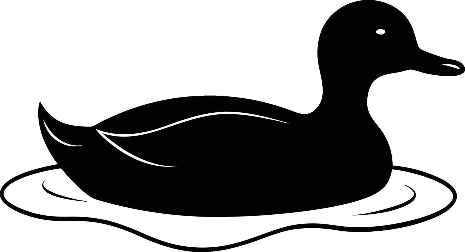 Duck Silhouette Simple Wildlife Icon for Nature and Farm Designs new trendy 2025 unique vector