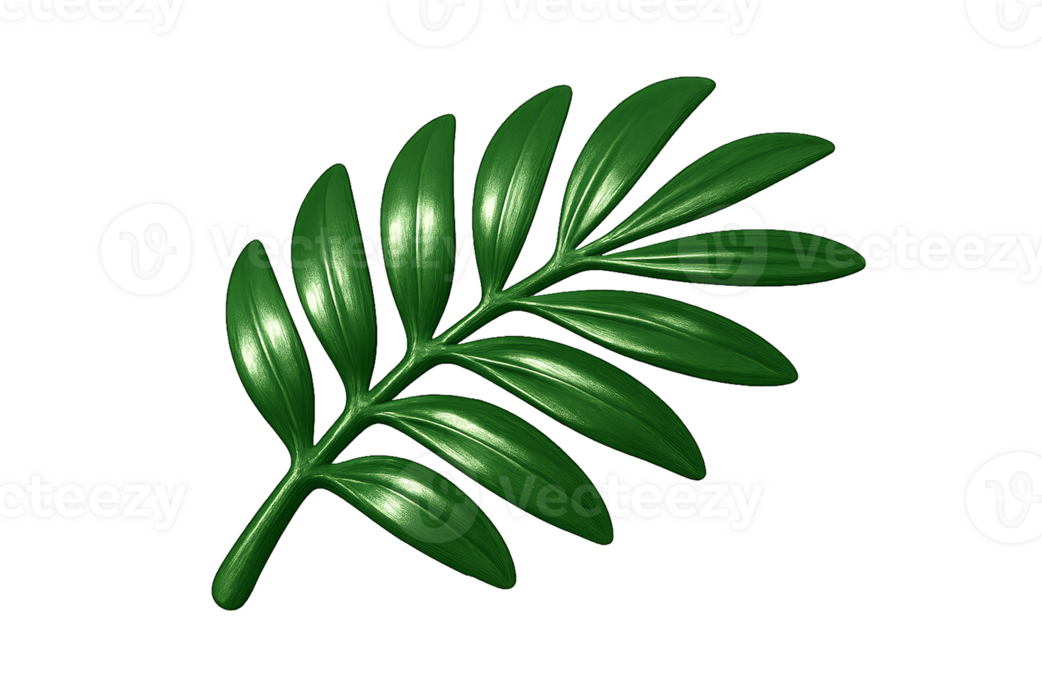 Tropical Leaf Icon on Transparent Background for Simple Designs png