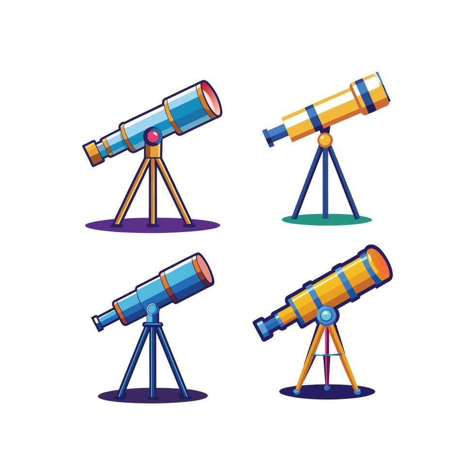 telescope set abstract colorful background with circles new 2025 trendy unique vector
